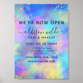 Holographic Sparkle Opal Iridescent Business Poster (Voorkant)