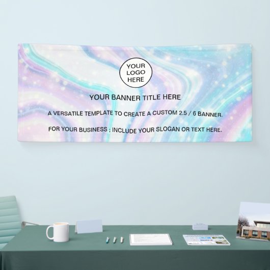 Holographic Sparkle Opal Iridescent Business Spandoek (Beurs)