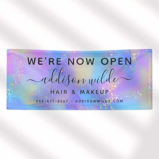 Holographic Sparkle Opal Iridescent Business Spandoek