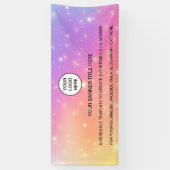 Holographic Sparkle Opal Iridescent Business Spandoek (Verticaal)