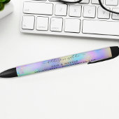 Holographic Sparkle Opal Iridescent Business Zwarte Inkt Pen