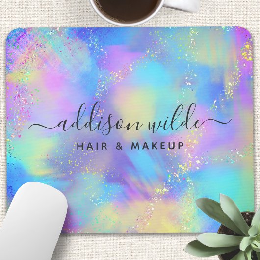 Holographic Sparkle Opal Iridescent Muismat