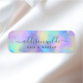 Holographic Sparkle Opal Iridescent Naamplaatje