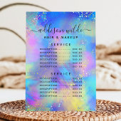 Holographic Sparkle Opal Iridescent Service Price Menu