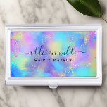 Holographic Sparkle Opal Iridescent Visitekaarthouder<br><div class="desc">Holografisch opal Iridescent Business Card-draagtas. Perfect voor een schoonheidssalon,  haarstylist,  make-up kunstenaar of cosmetoloog.</div>