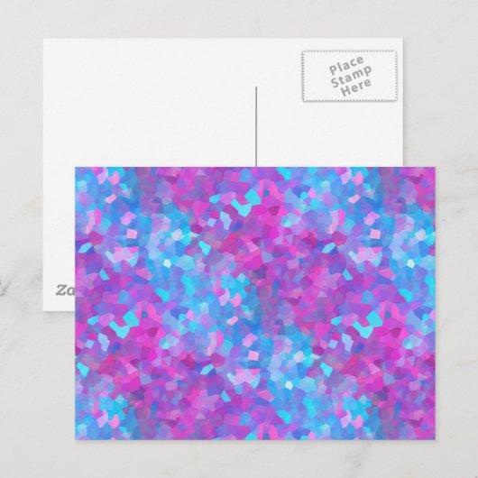 Holographic Sparkles Patroon Briefkaart (Voorkant / Achterkant)