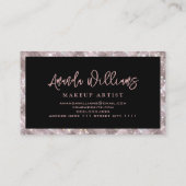 Holographic Sparkles Roos Gold Glitter Licht Uniek Visitekaartje (Achterkant)