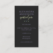 Holographic Spiritual Crystals Mystic Black Visitekaartje (Achterkant)