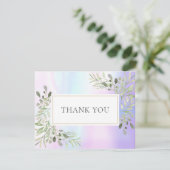 Holographic Spring Leaves Business Hartelijk dank Bedankkaart (Staand voorkant)