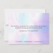 Holographic Spring Leaves Business Hartelijk dank Bedankkaart (Achterkant)