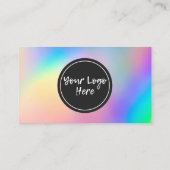 Holographic Trendy Salon Bedankt Visitekaartje (Achterkant)
