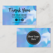 Holographic Trendy Salon Bedankt Visitekaartje (Voorkant / Achterkant)