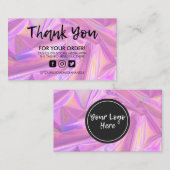 Holographic Trendy Salon Bedankt Visitekaartje (Voorkant / Achterkant)