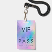 Holographic VIP All Access Pass Concert Backstage Badge (Voorzijde met lanyard)