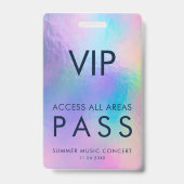 Holographic VIP All Access Pass Concert Backstage Badge (Voorzijde)