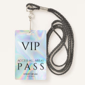 Holographic VIP All Access Pass Event Badge (Voorkant met draagriem)