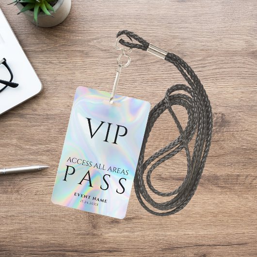 Holographic VIP All Access Pass Event Badge
