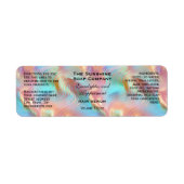 Holographic waves cosmetics dropper bottle label (Voorkant)