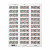 Holographic waves cosmetics dropper bottle label (Full Sheet)