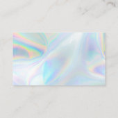 Holographic Wedding RSVP QR Code Enclosure Kaart Visitekaartje (Achterkant)
