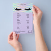 Holographic Wimpers Salon Prijslijst Menu (Hand)