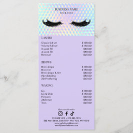 Holographic Wimpers Salon Prijslijst Menu