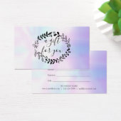 Holographic Woodland Garland Gift Certificate Visitekaartje (Bureau)
