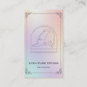 Holographic Yoga Instructor Card with QR Code Visitekaartje (Voorkant)