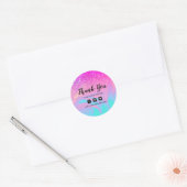 Holography Unicorn Glitter Marble Ronde Sticker (Envelop)