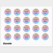 Holography Unicorn Glitter Marble Ronde Sticker (Vel)