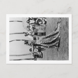 Holoku Hula Dancer met band PhotographyHawaii Briefkaart