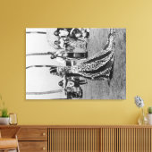 Holoku Hula Dancer met band PhotographyHawaii Canvas Afdruk (Insitu (Woonkamer))