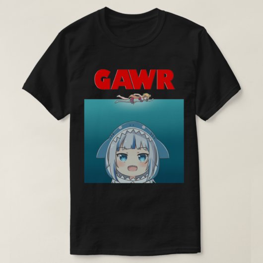 Hololive EN - Gawr Gura Parody T-shirt (Design voorkant)