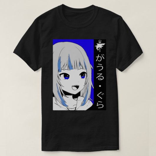 Hololive EN Gawr Gura T-shirt (Design voorkant)