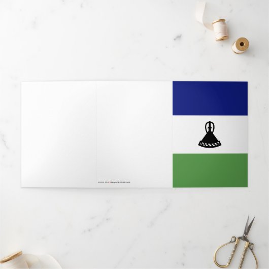 Holotho-vlag Drieluik Kaart (Buitenkant)