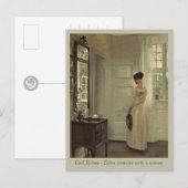Holsøe Salon interieur met vrouw CC0571 Briefkaart (Voorkant / Achterkant)