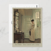 Holsøe Salon interieur met vrouw CC0571 Briefkaart (Voorkant / Achterkant)