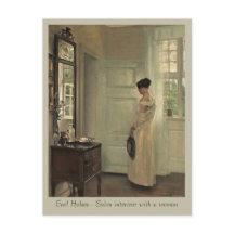 Holsøe Salon interieur met vrouw CC0571 Briefkaart