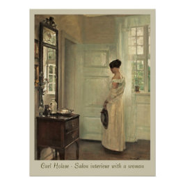 Holsøe Salon interieur with woman  CC0572 Perfect Poster