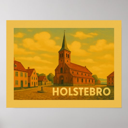 Holstebro Denemarken Giacometti Poster (Voorkant)