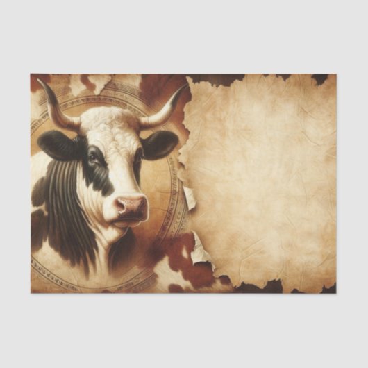 Holstein Bull 1 Weefselpapier Tissuepapier (Voorkant)