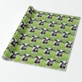 Holstein Bull in Groene Weiland Cadeaupapier (Uitgerold)