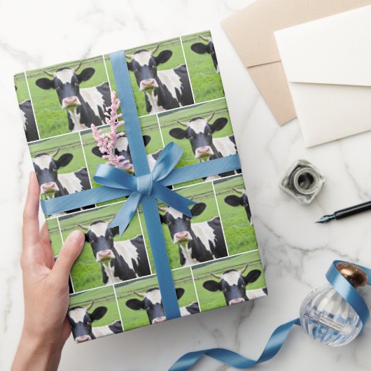 Holstein Bull in Groene Weiland Cadeaupapier (Geschenken)