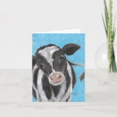 Holstein Calf Folded Card Aankondiging (Voorkant)