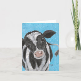 Holstein Calf Folded Card Aankondiging