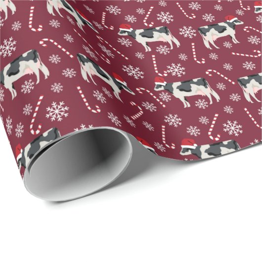 Holstein Cattle Kerstmis Cadeaupapier (Rol Hoek)