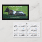 Holstein Cow: Bedrijf, Boerderij: Kalender op Teru Visitekaartje (Voorkant / Achterkant)
