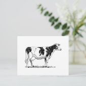 Holstein Cow Briefkaart (Staand voorkant)