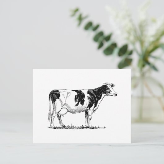 Holstein Cow Briefkaart (Staand voorkant)