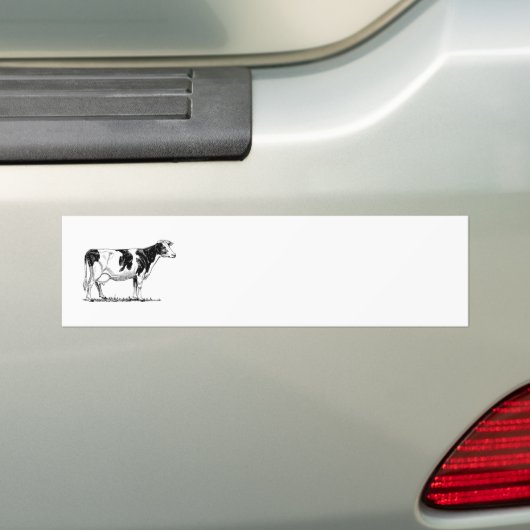 Holstein Cow Bumpersticker (Op auto)